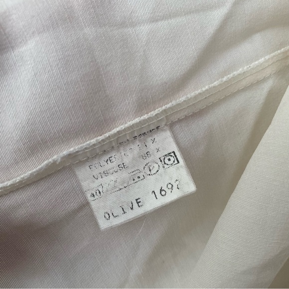 Anne Fontaine Vintage French Floral Lace Classic Button Down Long Sleeve Shirt S - Picture 10 of 10